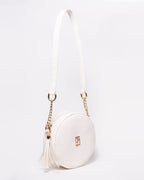 Snake Leather Round Cross Bag