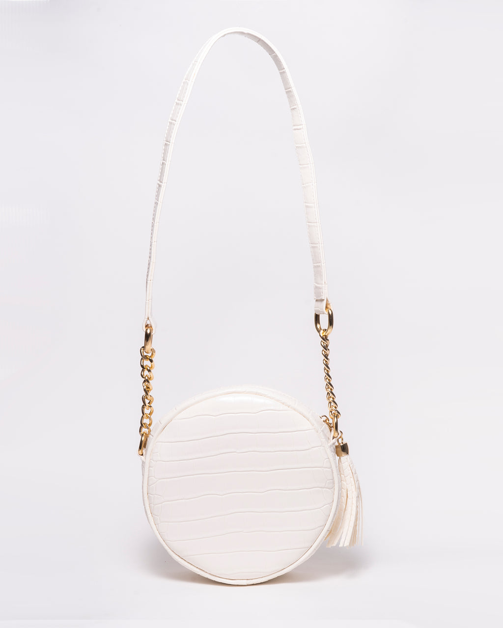 Snake Leather Round Cross Bag