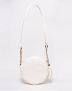 Snake Leather Round Cross Bag
