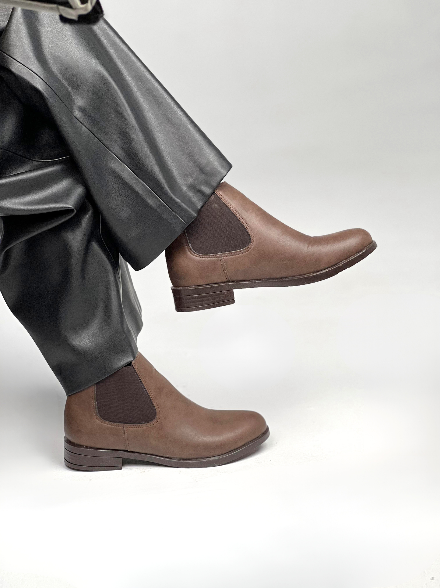 SEQWL square toe block heel ankle boots