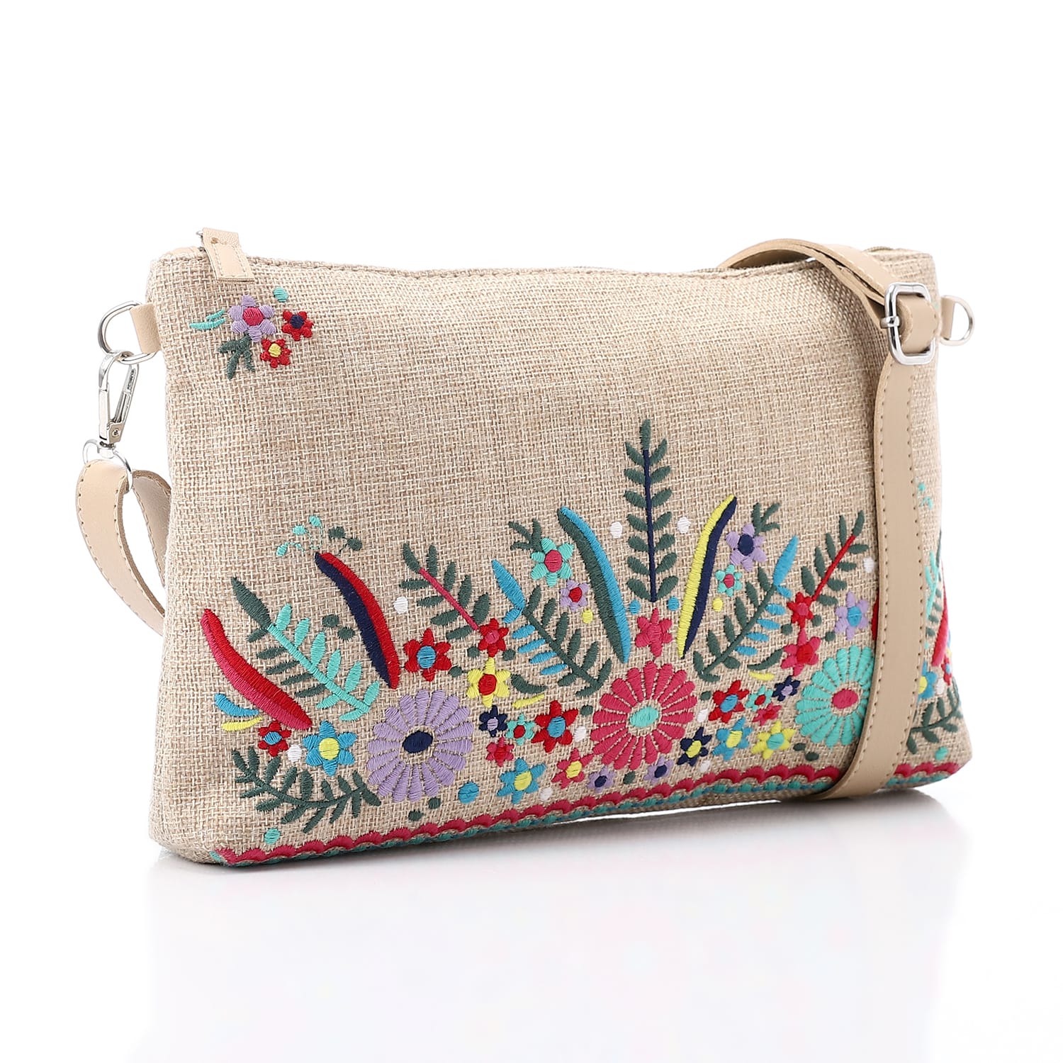 CLUTCH BAG WITH FLORAL DESIGN