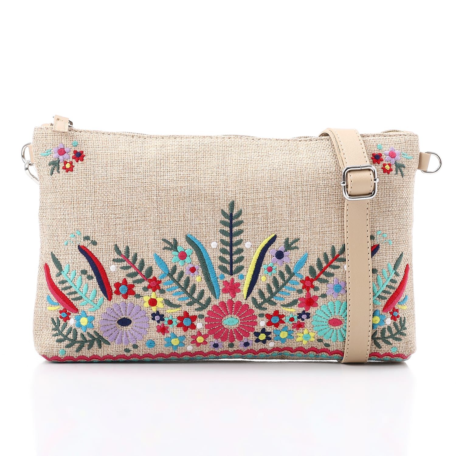 CLUTCH BAG WITH FLORAL DESIGN
